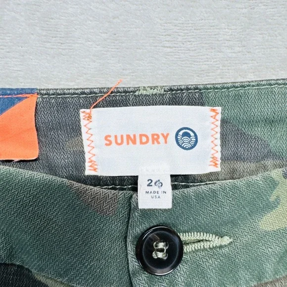 Sundry Camouflage Joggers with Red Stripe - Picture 7 of 15